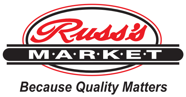 A theme logo of Russ's Market